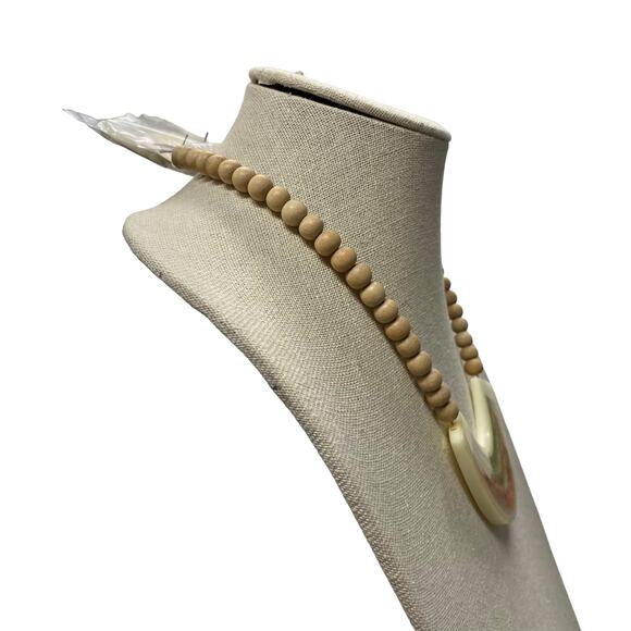 Vintage Pastel Rainbow Wood Bead Necklace Earrings Set - Picture 3 of 8